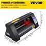 VEVOR Plotter de Découpe Vinyle 375 mm Traceur de Coupe