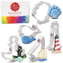 Ann Clark Cookie Cutters Ensemble de 5 emporte-pièces nautique avec livret de recettes