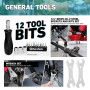 DURATECH Kit d'Outils de Réparation pour Vélo 31 pièces avec Mallette Pratique, Ensemble d'Outils de Vélo Portable pour la Répar