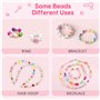 WinWonder Bricolage Perles Set,1150 PCS Bracelets Bricolage Colliers Perles La Fabrication De Bijoux Perles Plastique Coloré Pou