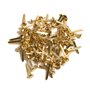 Lot de 100 mini attaches parisiennes rondes en métal pour scrapbooking Doré