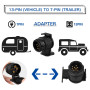 XASTRO Adaptateur 13 Broches vers 7 Broches - Adaptateur de remorque 7 13 Broches pour remorque Caravane Voiture Camion Camping-