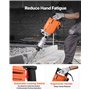 VEVOR Marteau de Démolition 2200 W Marteau-Piqueur 66 J 1350 BPM Marteau Perforateur avec 4 Burins Remplaçables Poignée Rotative