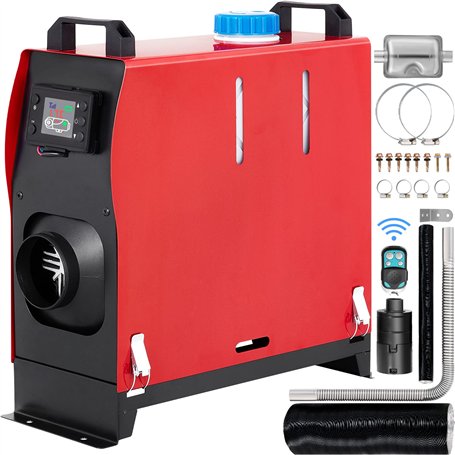 VEVOR Chauffage de Voiture Réchauffeur d'air Diesel 12v 5kw Réchauffeur de Voiture d'air (avec écran LCD & 1 Sortie d'air) Préch