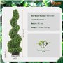 VEVOR Buis Topiaire Artificiel 91 cm Buis Artificiel Extérieur en Spirale 2 Fausses Plantes en PE 10 Feuilles Remplaçables avec 