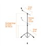 SONICAKE Support de cymbale réglable en hauteur de 80 à 145 cm perche rétractable à double embase et stable