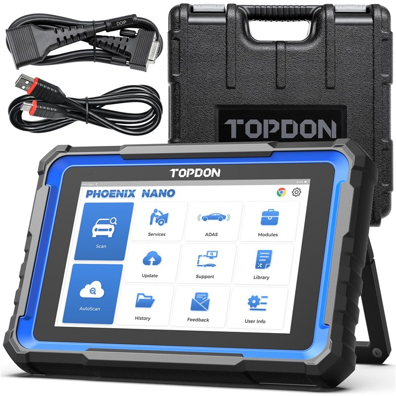 Appareil Diagnostic Auto TOPDON Phoenix Nano-E 2025 - OBD2, 8 Pouces, Android 10