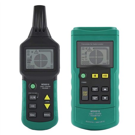 MS6818 12V à 400V AC DC Wire Portable Téléphone Localisateur de câble professionnel Détecteur de toner Détecteur de tuyaux soute