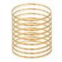 Jascatin Lot de 9 bracelets joncs multicouches en métal doré à motif géométrique brillant pour femme