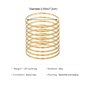 Jascatin Lot de 9 bracelets joncs multicouches en métal doré à motif géométrique brillant pour femme, Métal