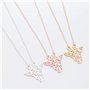 Chandler Collier ras du cou en acier inoxydable argenté avec pendentif géométrique creux en forme de girafe pour femme et fille,