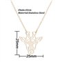 Chandler Collier ras du cou en acier inoxydable argenté avec pendentif géométrique creux en forme de girafe pour femme et fille,