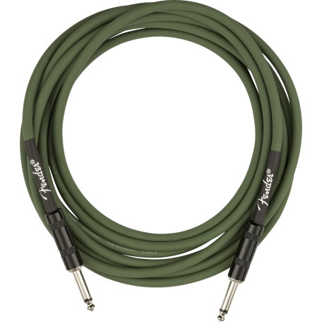 Fender® »STRUMMER PRO CABLE - GRAB GREEN« Joe Strummer Signature Câble pour instrument - Jack droit - 4 mètres