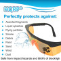 HQRP Lunettes de protection UV à Verres orange pour le séchage UV du revêtement/Encres, Peinture/Curers en résine, Lithographiqu