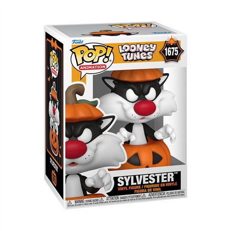 Funko Pop! Animation: LTH – Sylvester Cat with Pumpkin - Grosminet - Looney Tunes - Les Looney Tunes - Figurine en Vinyle à Col