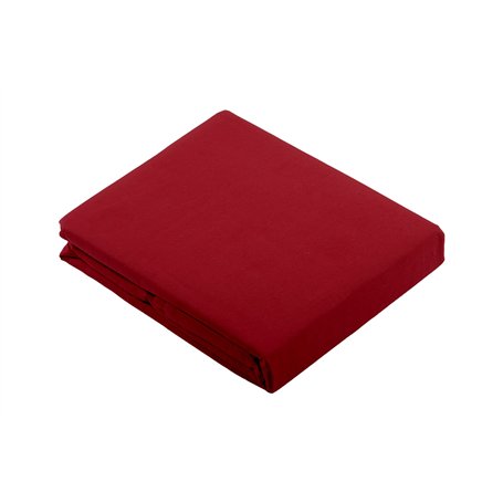 STOF - Drap Plat - Taille 300x240 cm - 100% Coton - Couleur Rouge - Modèle Alicia - Qualité Exceptionnelle - Certifié Oeko-Tex -