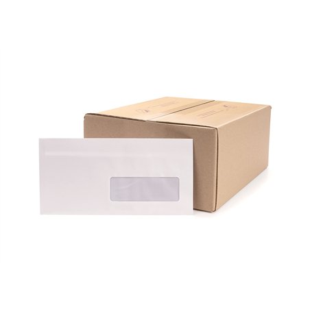 OXFORD Boite de 500 Enveloppes autocollantes format 110 x 220 mm a fenaªtre 45 x 100 mm Blanc