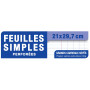 OXFORD Lot de 300 Pages Feuilles Simples Perforées au Format A4 (21 x 29.7cm) Grands Carreaux Seyès
