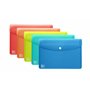 Oxford Lot de 5 pochettes en plastique transparent A6 5 couleurs