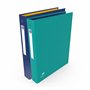 OXFORD Lot de 2 Classeurs A4 4 anneaux Dos 40mm Bicolor Recyc+ Couleurs bleu