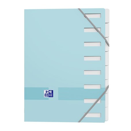 OXFORD Trieur Standard Color Life A4 8 Positions Couverture Carte Bleu Pastel