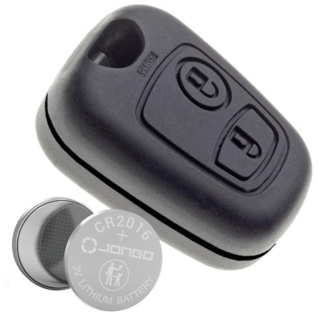 Jongo® Coque de Clé 2 Boutons Compatible Peugeot 107