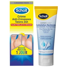 Scholl Crème Anti-Crevasses Talons 60ml et Crème Pieds Hydratante Adoucissante 75ml