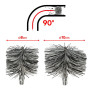 Kit nettoyage poêle à granulés - Ramonage poêle à pellet - 2 Rallonges 3m - 2 Brosses nylon - Pour Conduit 80 & 100mm - Grattoir