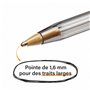 Pot de 20 stylos bille BIC Cristal Original et BIC Cristal Fun pointes moyenne et large couleurs assorties