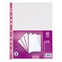 Viquel - Lot de 25 Pochettes perforées A4 en plastique - Bord renforcée rose 109179-06