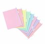 Viquel - Lot de 8 dossiers suspendus en plastique RAINBOW PASTEL - Coloris pastels - Plastique résistant - Onglet d'identificati
