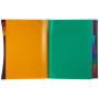 VIQUEL Trieur reliure RAINBOW noir avec 12 onglets multicolores, format A4