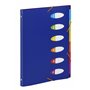 VIQUEL Trieur HAPPY FLUO PP 5/10e 6 touchesFormat A4. Coloris Bleu
