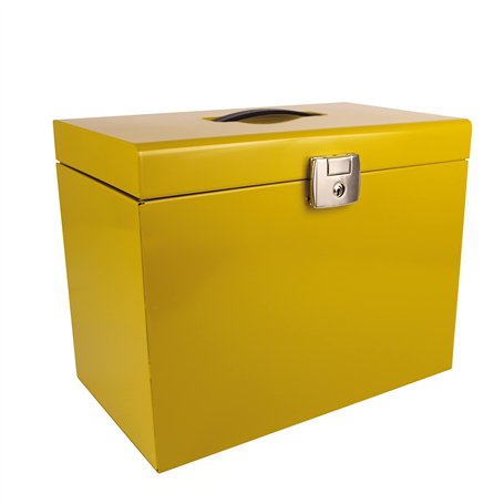 Classeur ménager en métal + 5 dossiers suspendus miel