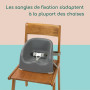 Bebeconfort Essential Booster, Rehausseur de Chaise Bébé, Réhausseur Enfant, de 6 mois à 3 ans, Jusqu'à 15 kg, Warm Gray