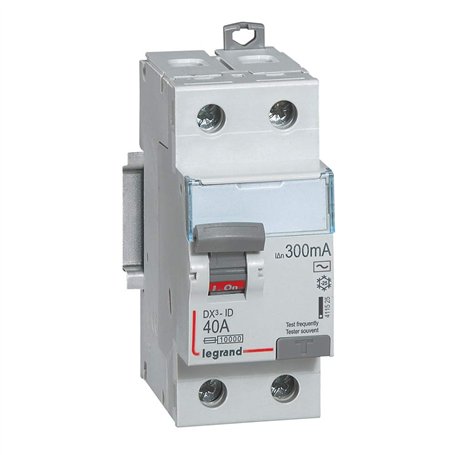 Interrupteur différentiel 2P 230V~ 40A type AC 300mA - 2 modules