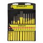 Stanley 4-18-299 Jeu De Pointeaux Et Burins 12 Pièces - Acier Chrome Vanadium Durci Et Trempé - Finition En Laque De Poudre