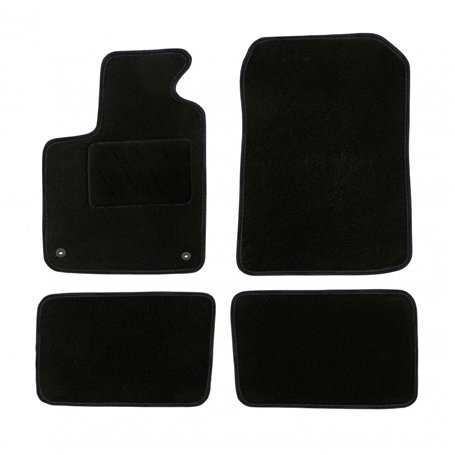 DBS - Tapis de Voiture - sur Mesure pour Twingo 2 (2007 à 2018) - avec Clips de Fixation - Tapis de Sol antidérapant pour Automo