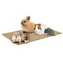 La Cordeline Lot 2 Tapis Litière Chanvre Naturel 25 x 40 cm 1000g/m²- Fond de Cage pour Rongeurs