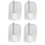 ATELIERS 28 Supports - Crochets adhésifs/Autocollant pour Tringle de vitrage - Lot de 4 (Blanc)