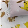 Pokemon EVOLI Parure de lit Enfant | 100% Coton | Oeko-TEX | Housse de Couette 140x200cm + Taie d'oreiller 63x63cm | Imprimé Fil