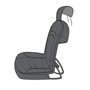 Couvre Siege Grand Confort Airbags Lateraux Maille Respirante avec Elasto System Gris