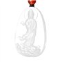 LXMYLI Véritable Jade Emerald Jade Dragon Kwan Yin Guan Yin Déesse de Mercy Bodhisattva Buddha Collier Pendentif amulette (Certi