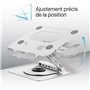Support pour Ordinateur Portable T'NB iClick Métal Moderne Rotation à 360°