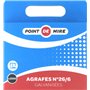 Point de Mire - Agrafes N°26/6 - Boite de 2000 agrafes galvanisées en métal - Lot de 1