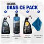 ProTechMC | Kit Nettoyant Voiture Interieur et Extérieur | Nettoyant Multi-Surfaces | Shampoing Carrosserie | Nettoyant Jantes |