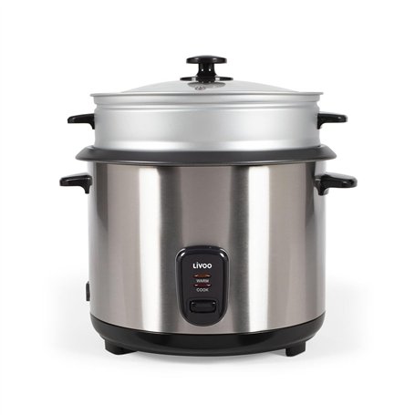 Livoo - Cuiseur à riz et vapeur - Acier inoxydable
