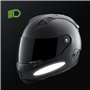 Kit de 18 Stickers Noir Adhésifs Réfléchissants pour Signalisation sur Casque