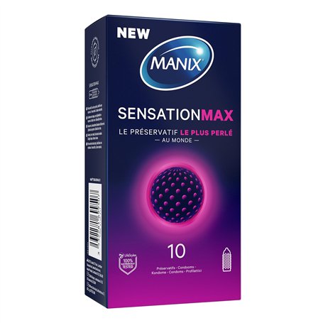 Manix Sensation Max : 10 Préservatifs Perlés