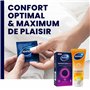 Manix Sensation Max : 10 Préservatifs Perlés, Lubrifiés, Diamètre 53 mm, avec Lubrifiant Premium Ultraglide, le Plus Perlés au M